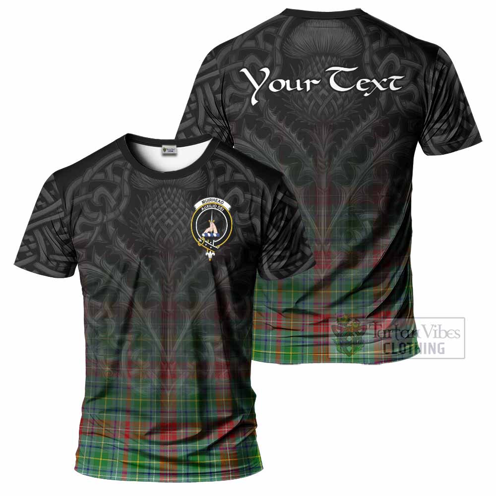 Tartan Vibes Clothing Muirhead Tartan T-Shirt with Family Crest Celtic Thistle Vibes