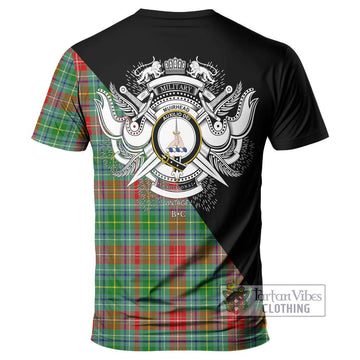 Muirhead Tartan T-Shirt with Family Crest and Military Logo Style