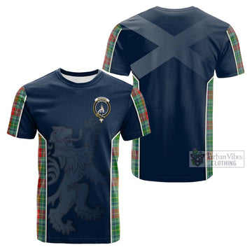 Muirhead Tartan Cotton T-shirt with Family Crest and Lion Rampant Vibes Sport Style