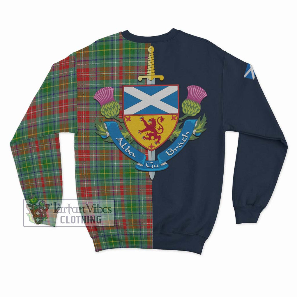 Tartan Vibes Clothing Muirhead Tartan Sweatshirt with Scottish Lion Royal Arm Half Style