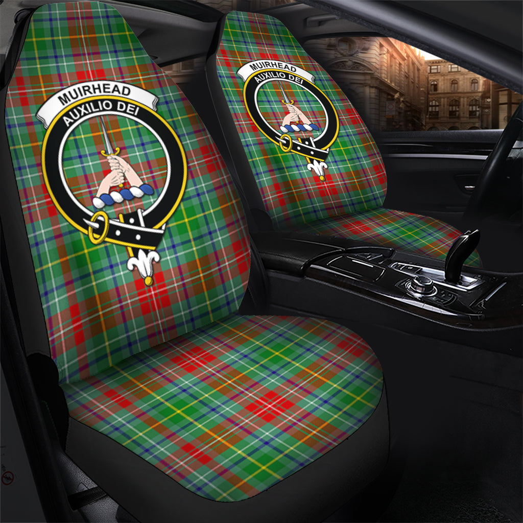 Muirhead Tartan Car Seat Cover with Family Crest - Tartanvibesclothing