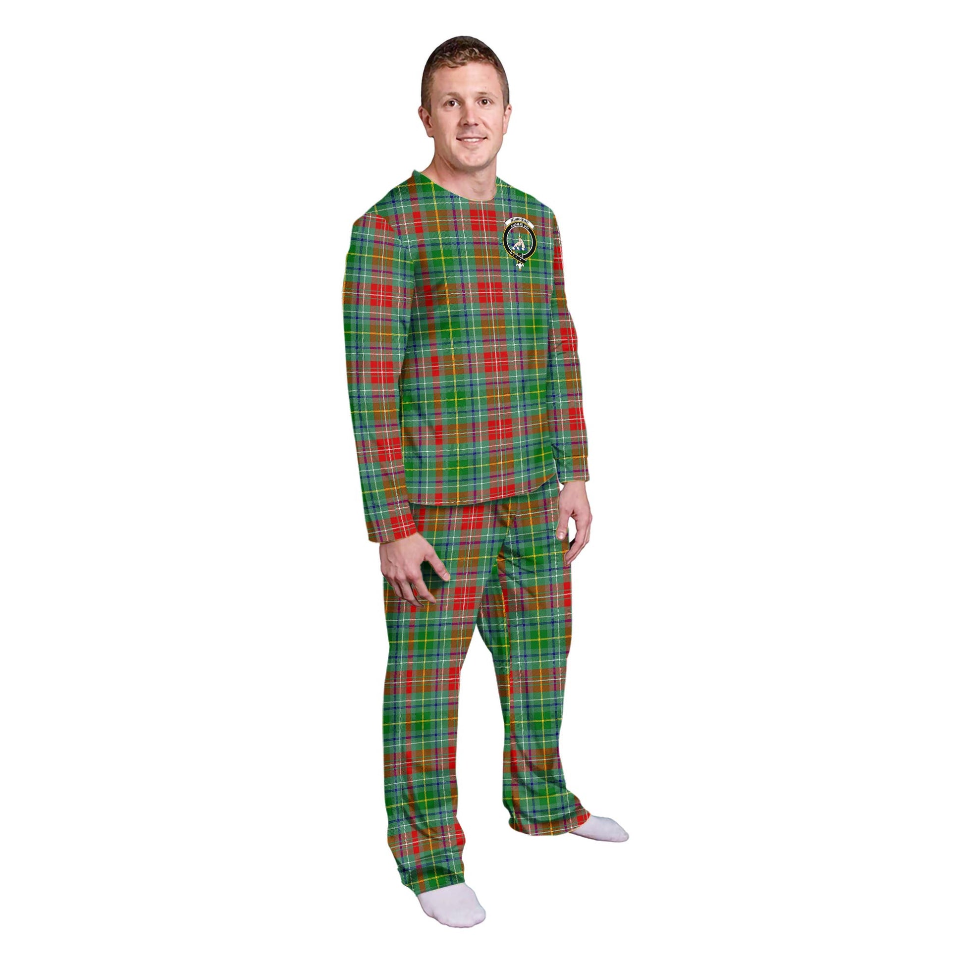 Muirhead Tartan Pajamas Family Set with Family Crest - Tartanvibesclothing