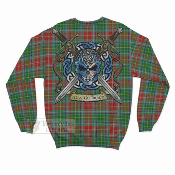 Muirhead Tartan Sweatshirt with Family Crest Celtic Skull Style