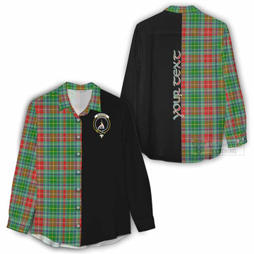 Muirhead Tartan Women's Casual Shirt with Family Crest and Half Of Me Style