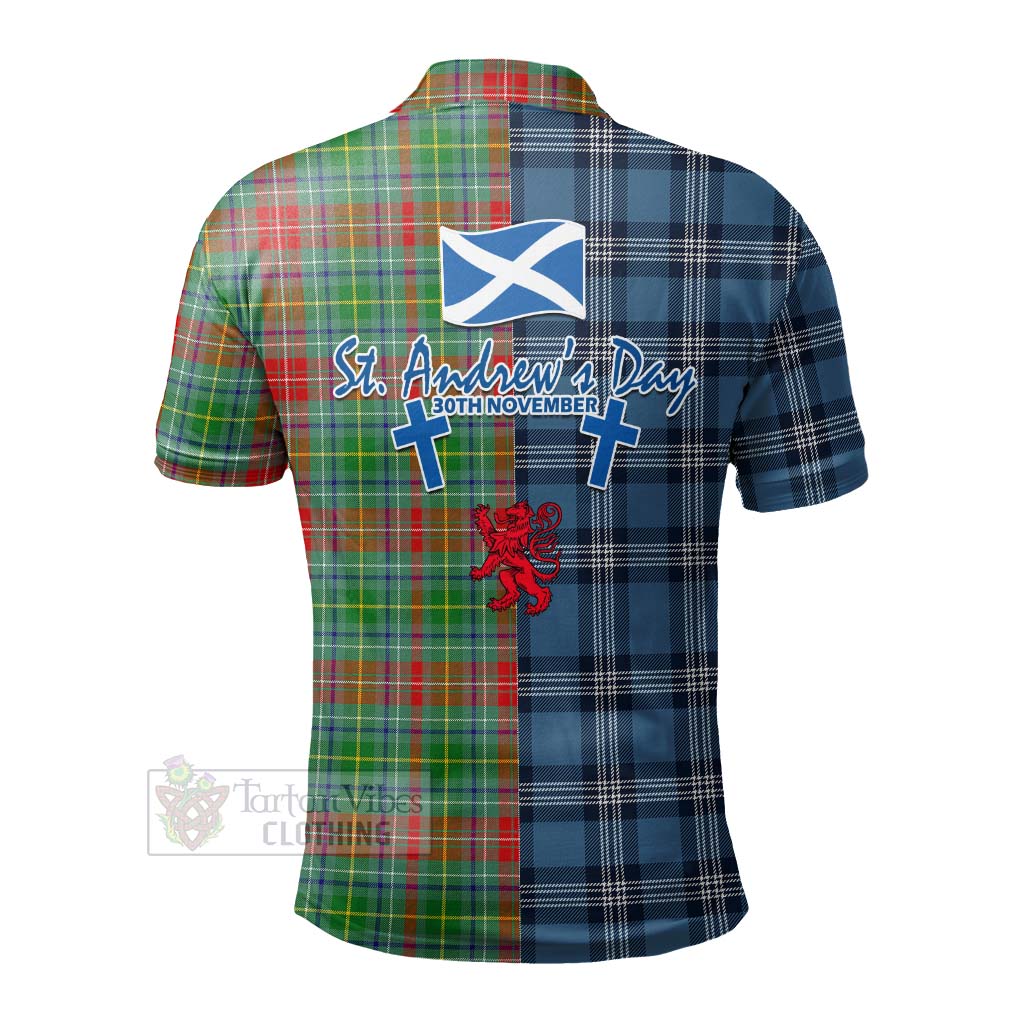 Tartan Vibes Clothing Muirhead Tartan Polo Shirt Happy St. Andrew's Day Half Tartan Style