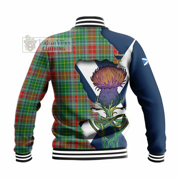 Muirhead Tartan Family Crest Baseball Jacket Scottish Thistle Celtic Inspired - Tartan Vibes Clothing