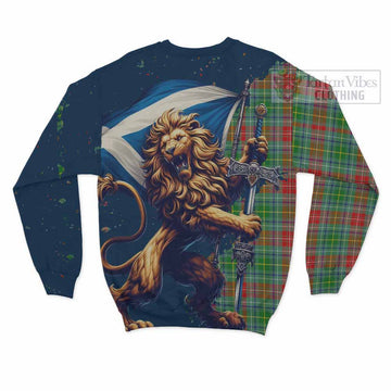 Muirhead Tartan Family Crest Sweatshirt with Scottish Majestic Lion