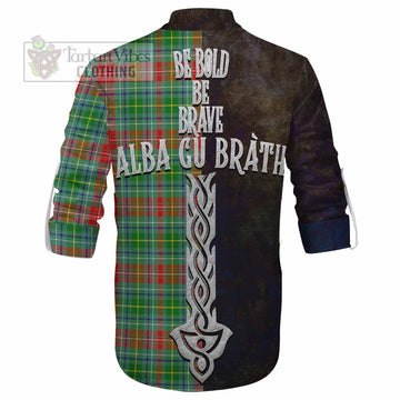 Muirhead Tartan Family Crest Ghillie Kilt Shirt Alba Gu Brath Be Brave Lion Ancient Style - Tartan Vibes Clothing