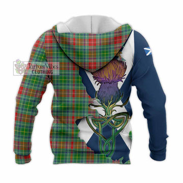 Muirhead Tartan Family Crest Knitted Hoodie Scottish Thistle Celtic Inspired - Tartan Vibes Clothing