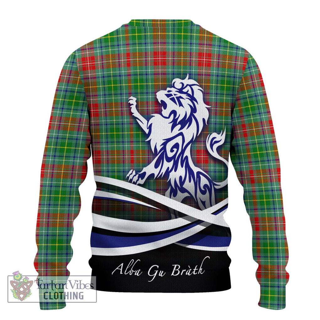 Muirhead Tartan Knitted Sweater with Alba Gu Brath Regal Lion Emblem - Tartanvibesclothing Shop