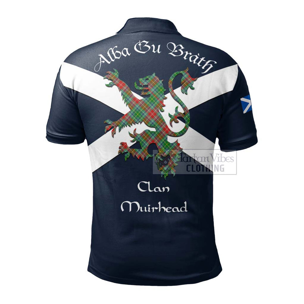 Tartan Vibes Clothing Muirhead Tartan Lion Rampant Polo Shirt – Proudly Display Your Heritage with Alba Gu Brath and Clan Name