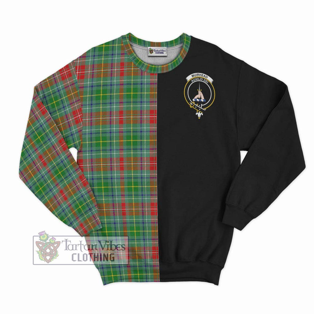 Muirhead Tartan Sweatshirt with Family Crest and Half Of Me Style - Tartanvibesclothing Shop