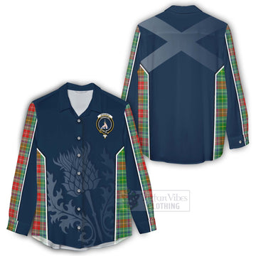 Muirhead Tartan Women's Casual Shirt with Family Crest and Scottish Thistle Vibes Sport Style