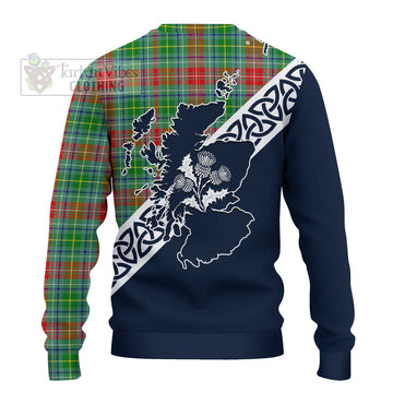 Muirhead Tartan Ugly Sweater Featuring Thistle and Scotland Map