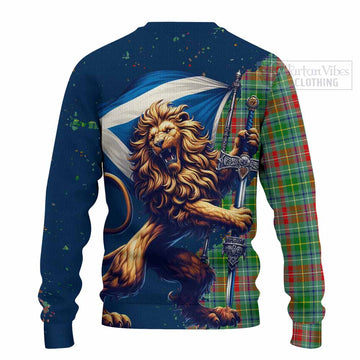 Muirhead Tartan Family Crest Knitted Sweater with Scottish Majestic Lion