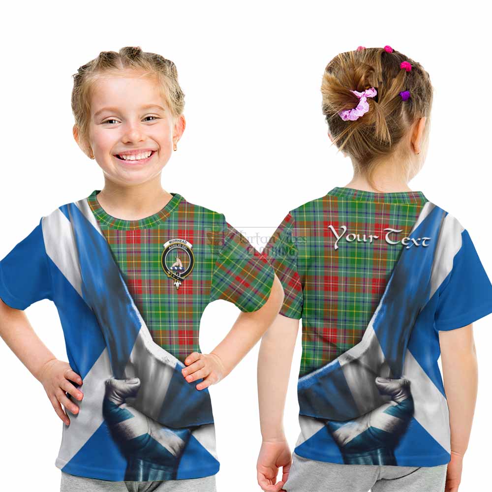 Tartan Vibes Clothing Muirhead Tartan Kid T-Shirt with Family Crest Scotland Patriotic Style