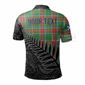 Muirhead Crest Tartan Polo Shirt with New Zealand Silver Fern Half Style