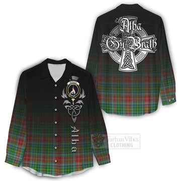 Muirhead Tartan Women's Casual Shirt Featuring Alba Gu Brath Family Crest Celtic Inspired