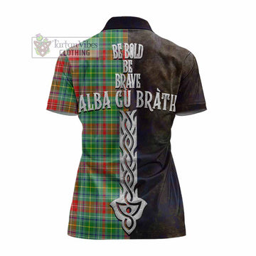Muirhead Tartan Family Crest Women's Polo Shirt Alba Gu Brath Be Brave Lion Ancient Style - Tartan Vibes Clothing