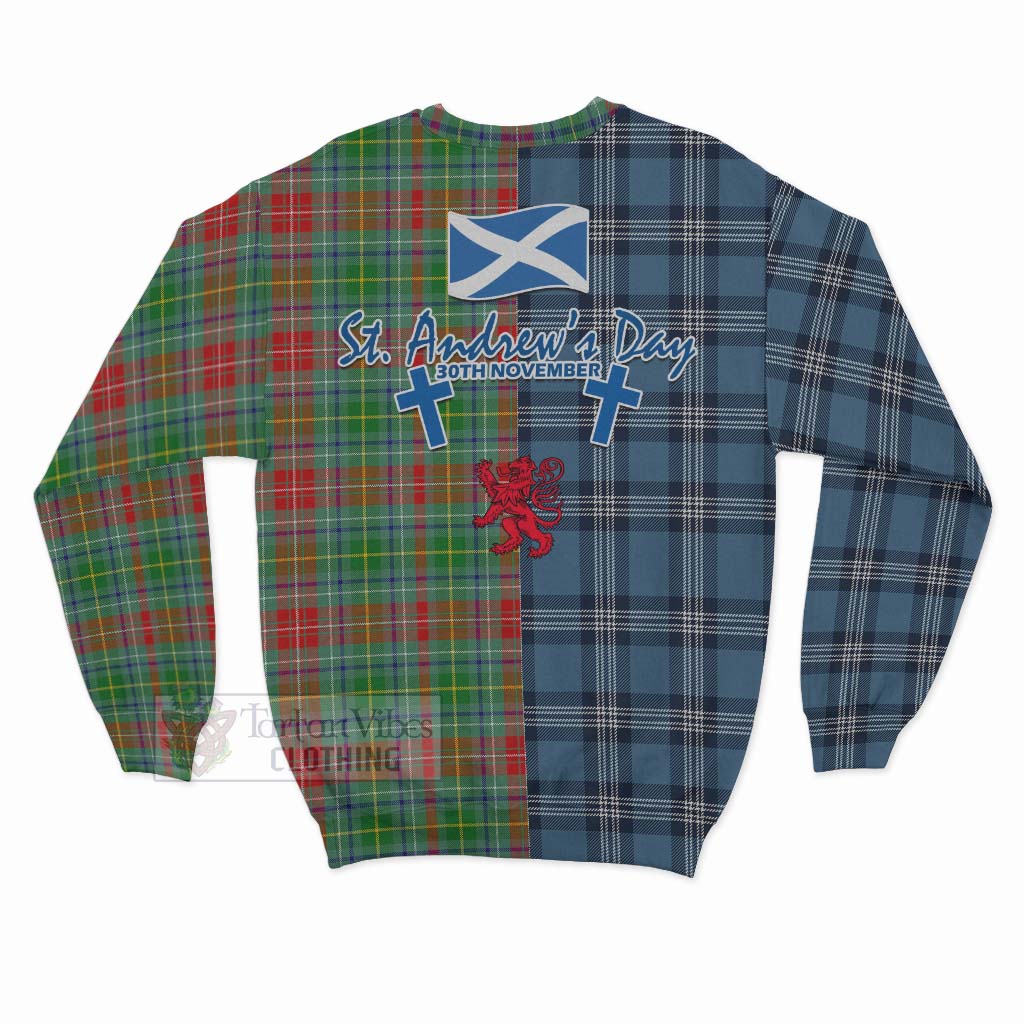 Tartan Vibes Clothing Muirhead Tartan Sweatshirt Happy St. Andrew's Day Half Tartan Style