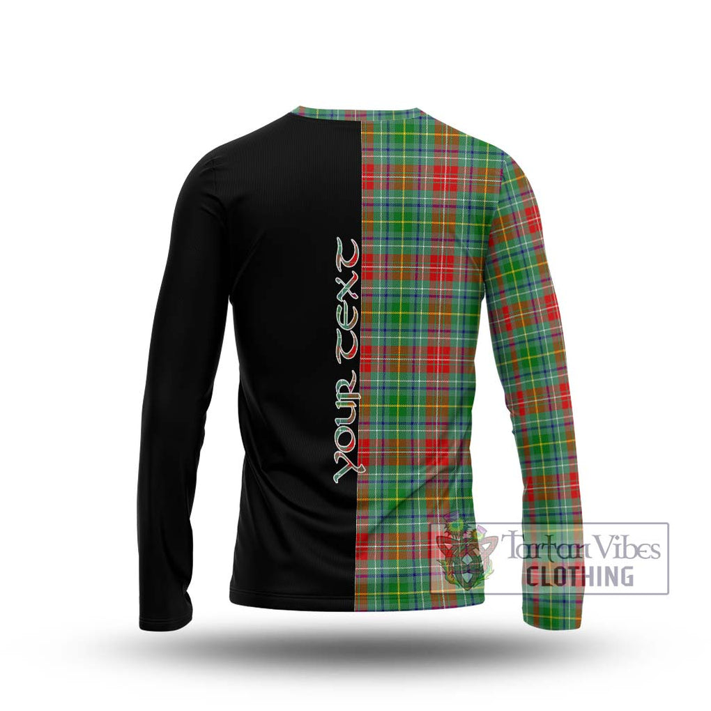 Muirhead Tartan Long Sleeve T-Shirt with Family Crest and Half Of Me Style - Tartanvibesclothing Shop