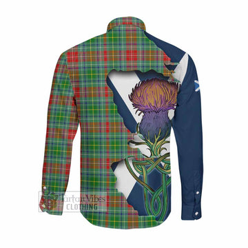 Muirhead Tartan Family Crest Long Sleeve Button Shirt Scottish Thistle Celtic Inspired Men's Shirt - Tartan Vibes Clothing