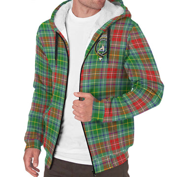 Muirhead Tartan Sherpa Hoodie with Family Crest