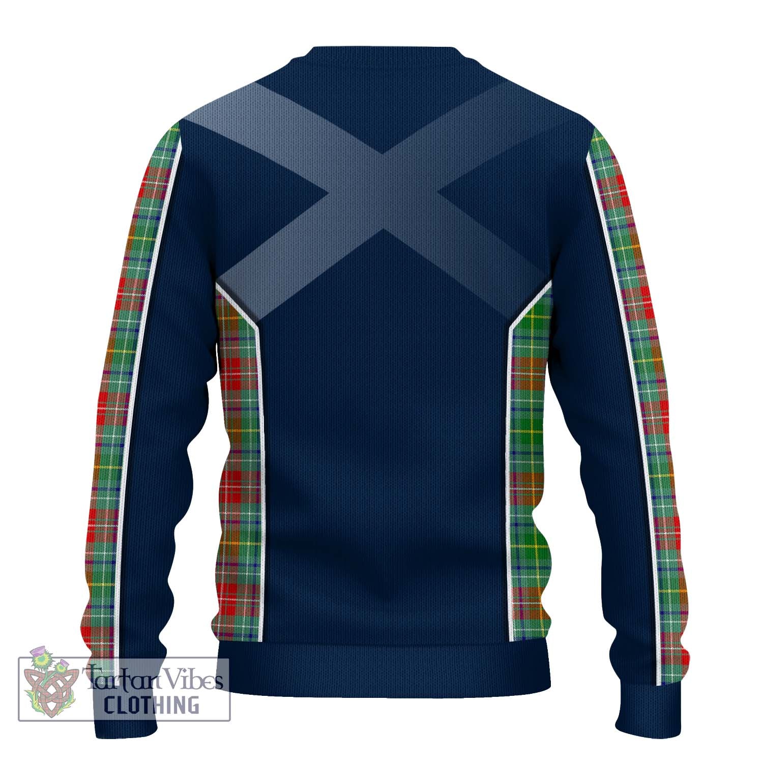 Tartan Vibes Clothing Muirhead Tartan Knitted Sweater with Family Crest and Lion Rampant Vibes Sport Style