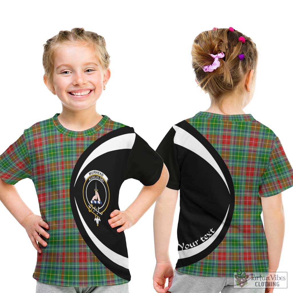 Muirhead Tartan Kid T-Shirt with Family Crest Circle Style - Tartan Vibes Clothing