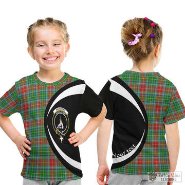 Muirhead Tartan Kid T-Shirt with Family Crest Circle Style