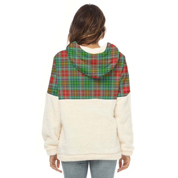 Muirhead Tartan Women's Borg Fleece Hoodie With Half Zip