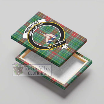 Muirhead Tartan Canvas Print Wall Art with Family Crest