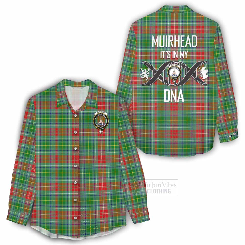 Tartan Vibes Clothing Muirhead Tartan Women's Casual Shirt with Family Crest DNA In Me Style