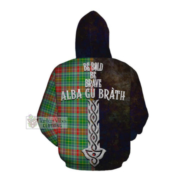 Muirhead Tartan Family Crest Cotton Hoodie Alba Gu Brath Be Brave Lion Ancient Style Pullover Hoodie - Tartan Vibes Clothing