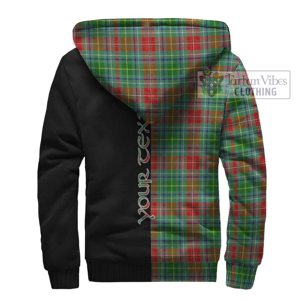 Muirhead Tartan Sherpa Hoodie with Family Crest and Half Of Me Style - Tartanvibesclothing Shop