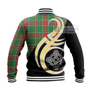 Muirhead Tartan Baseball Jacket with Family Crest and Celtic Symbol Style