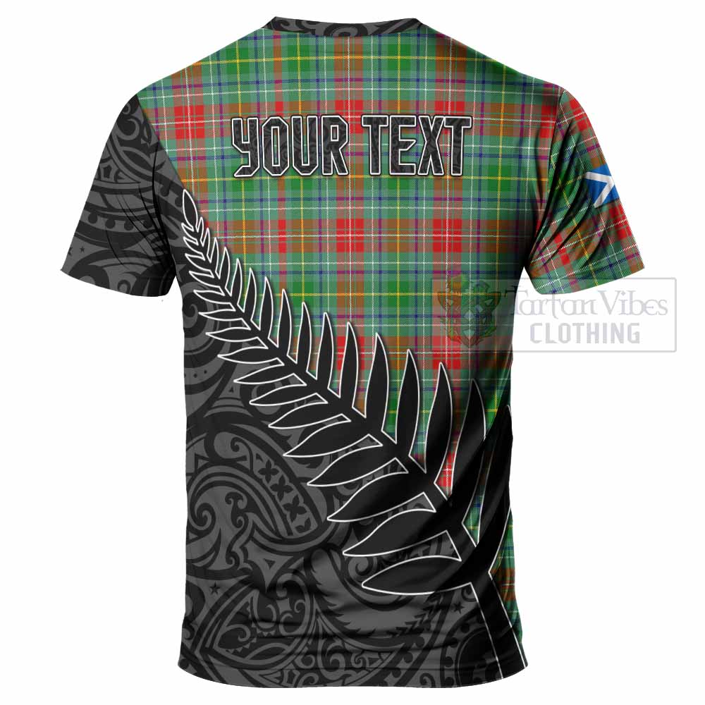 Tartan Vibes Clothing Muirhead Crest Tartan T-Shirt with New Zealand Silver Fern Half Style