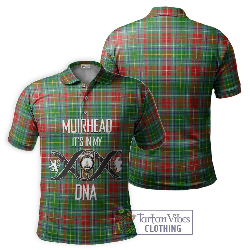 Muirhead Tartan Polo Shirt with Family Crest DNA In Me Style - Tartanvibesclothing Shop