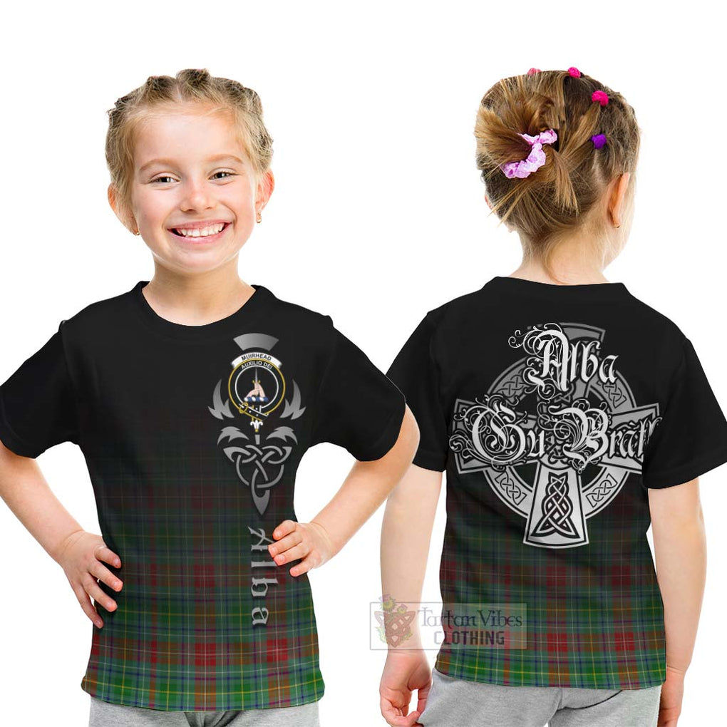 Tartan Vibes Clothing Muirhead Tartan Kid T-Shirt Featuring Alba Gu Brath Family Crest Celtic Inspired