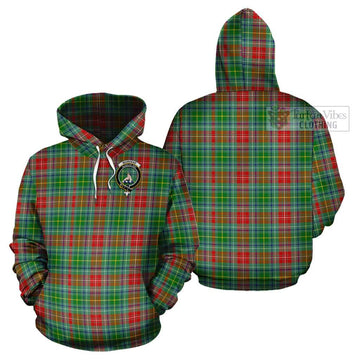 Muirhead Tartan Cotton Hoodie with Family Crest