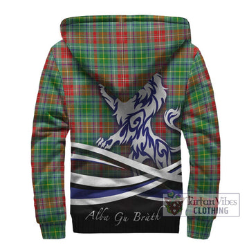 Muirhead Tartan Sherpa Hoodie with Alba Gu Brath Regal Lion Emblem