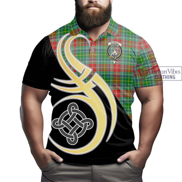 Muirhead Tartan Polo Shirt with Family Crest and Celtic Symbol Style