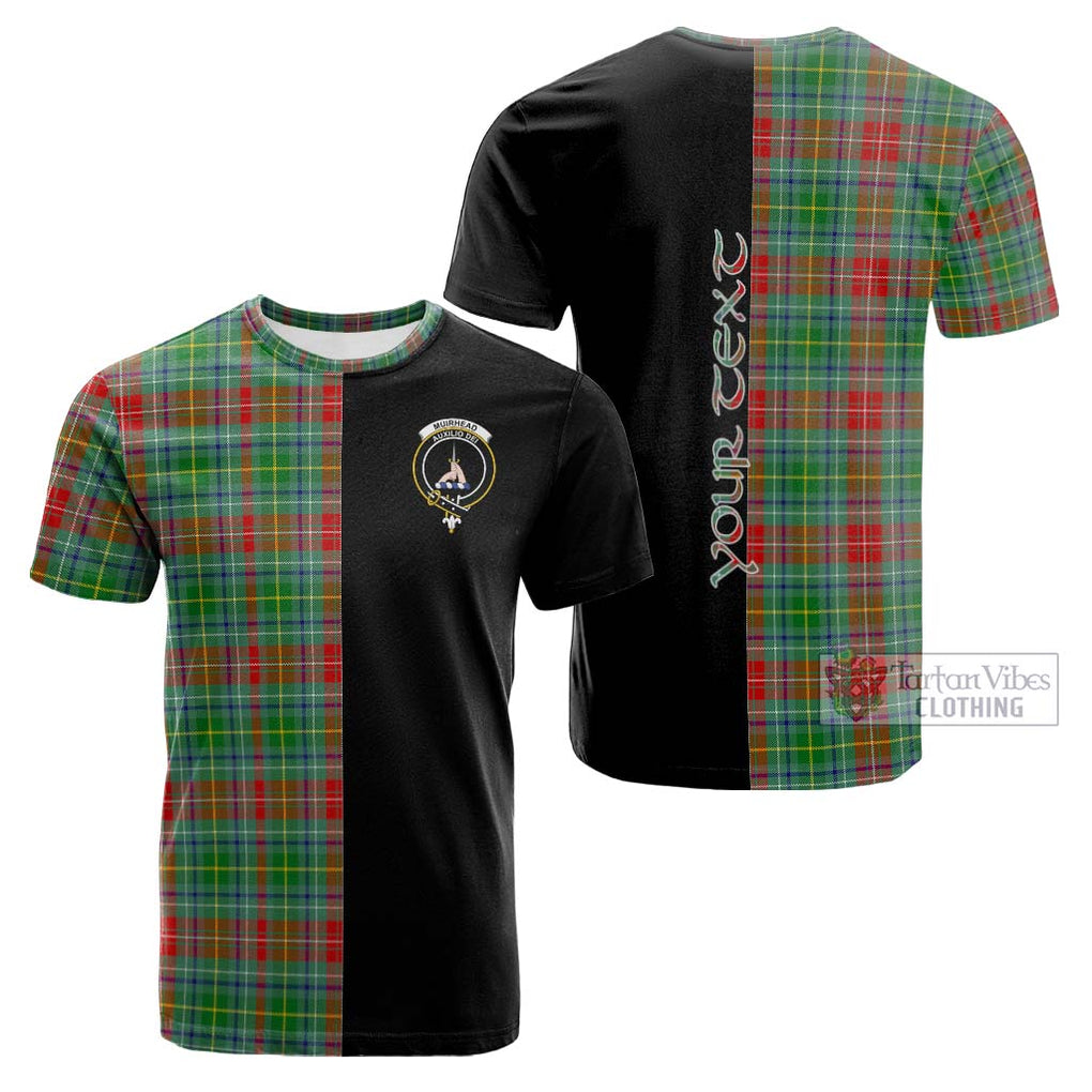 Tartan Vibes Clothing Muirhead Tartan Cotton T-shirt with Family Crest and Half Of Me Style