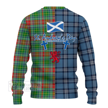 Muirhead Tartan Knitted Sweater Happy St. Andrew's Day Half Tartan Style