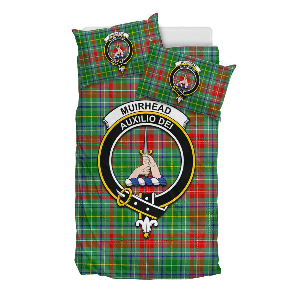 Muirhead Tartan Bedding Set with Family Crest - Tartan Vibes Clothing