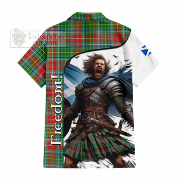 Muirhead Crest Tartan Short Sleeve Button Shirt Inspired by the Freedom of Scottish Warrior