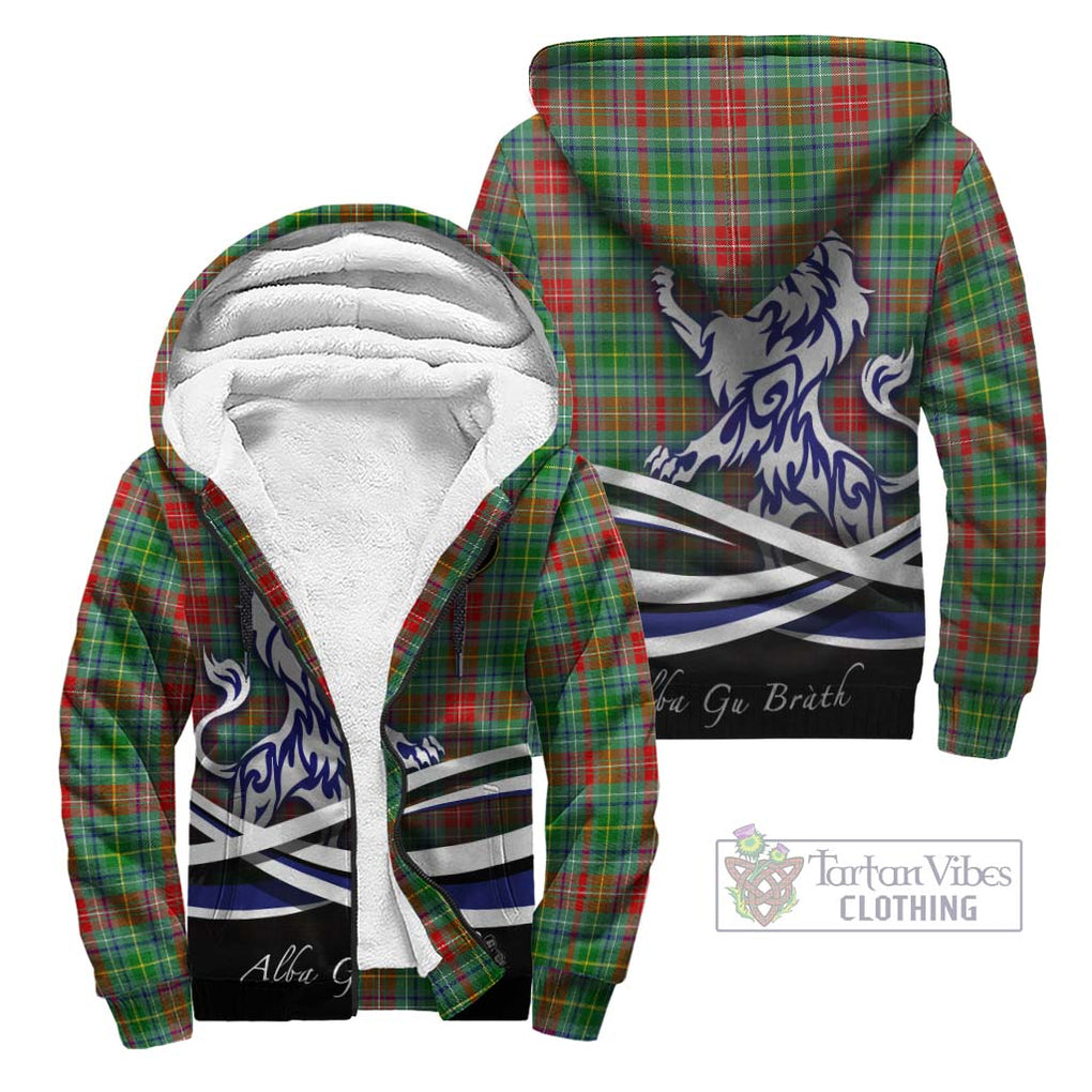 Muirhead Tartan Sherpa Hoodie with Alba Gu Brath Regal Lion Emblem Unisex - Tartanvibesclothing Shop