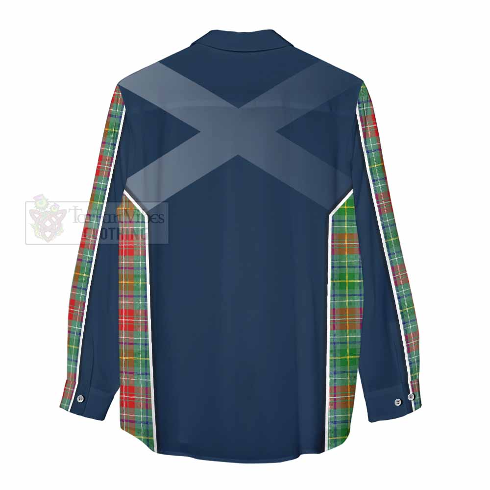 Tartan Vibes Clothing Muirhead Tartan Women's Casual Shirt with Family Crest and Lion Rampant Vibes Sport Style