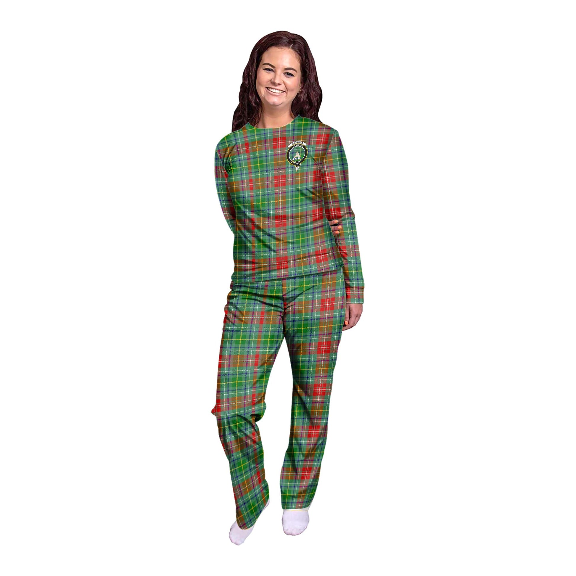 Muirhead Tartan Pajamas Family Set with Family Crest - Tartanvibesclothing