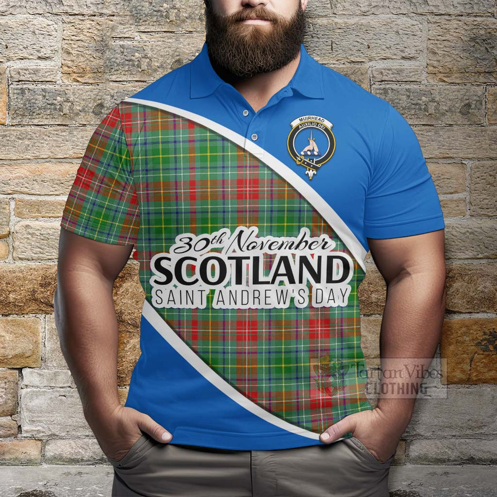 Tartan Vibes Clothing Muirhead Family Crest Tartan Polo Shirt Celebrate Saint Andrew's Day in Style